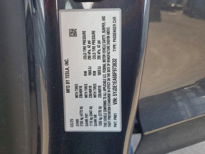2025 TESLA MODEL 3 13