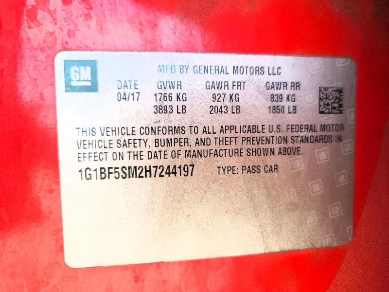 2017 CHEVROLET CRUZE PREMIER 13
