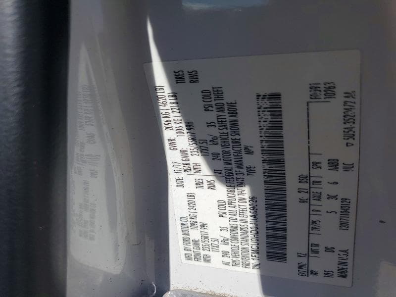 2018 FORD ESCAPE SEL 12