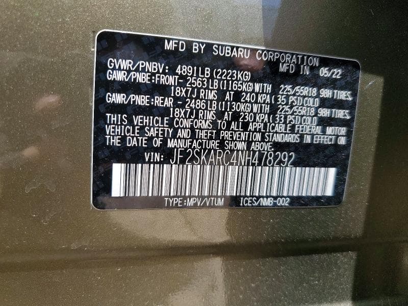 2022 SUBARU FORESTER TOURING 13
