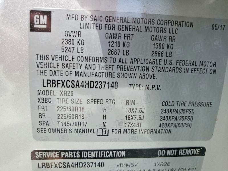 2017 BUICK ENVISION PREFERRED 14