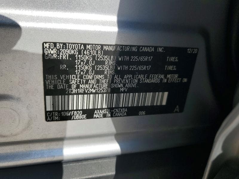 2021 TOYOTA RAV4 LE 13
