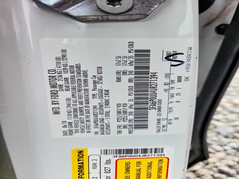 2018 FORD FUSION S HYBRID 13