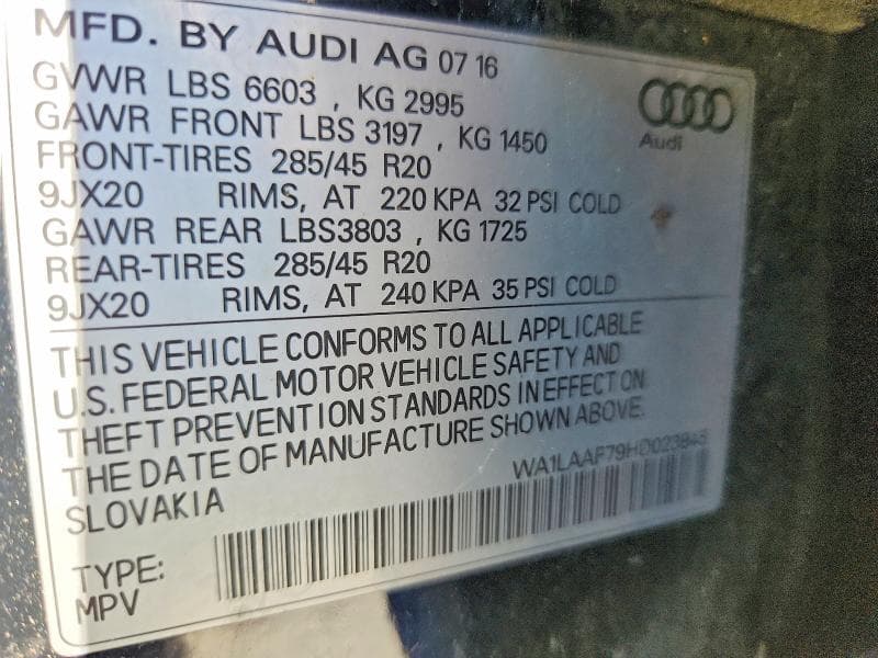 2017 AUDI Q7 PREMIUM PLUS 13