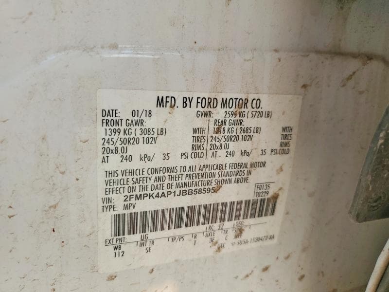 2018 FORD EDGE SPORT 13