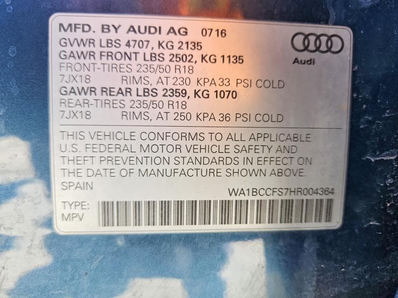 2017 AUDI Q3 PREMIUM 14
