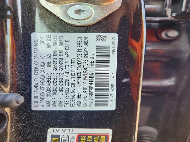2017 HONDA CR-V EXL 13