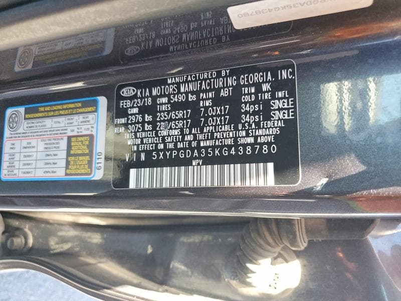 2019 KIA SORENTO LX 13