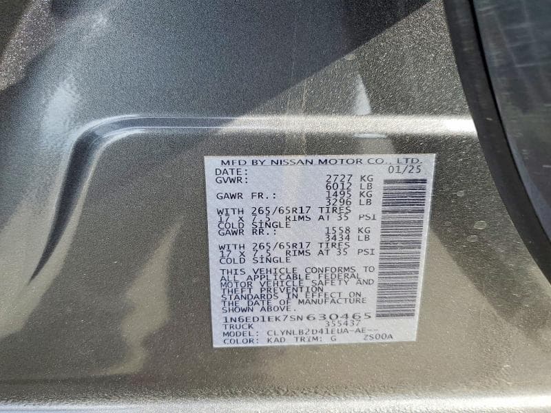 2025 NISSAN FRONTIER SV 13