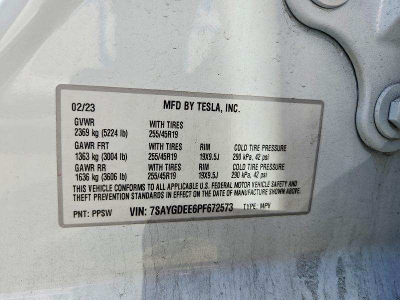 2023 TESLA MODEL Y 12