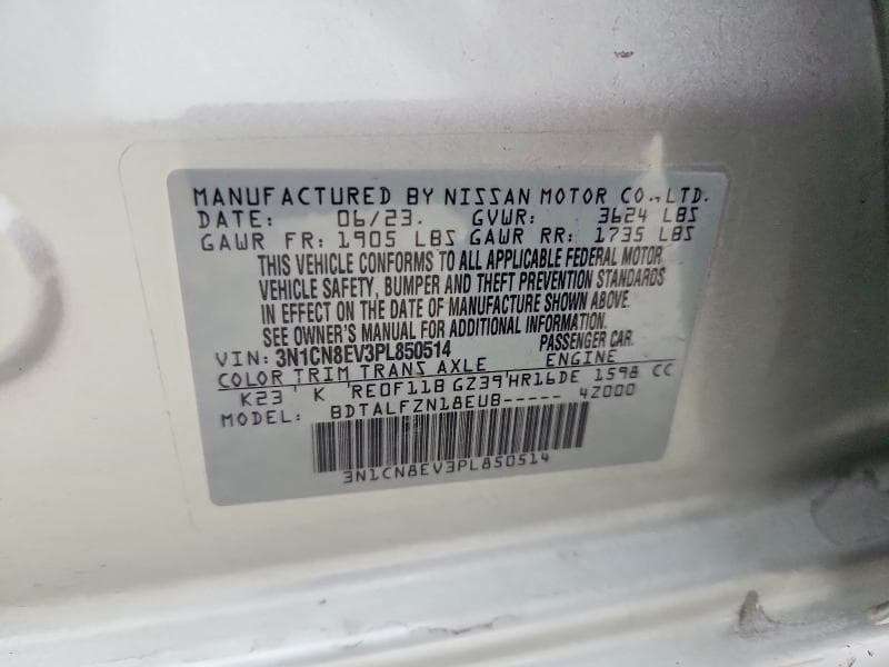 2023 NISSAN VERSA SV 12