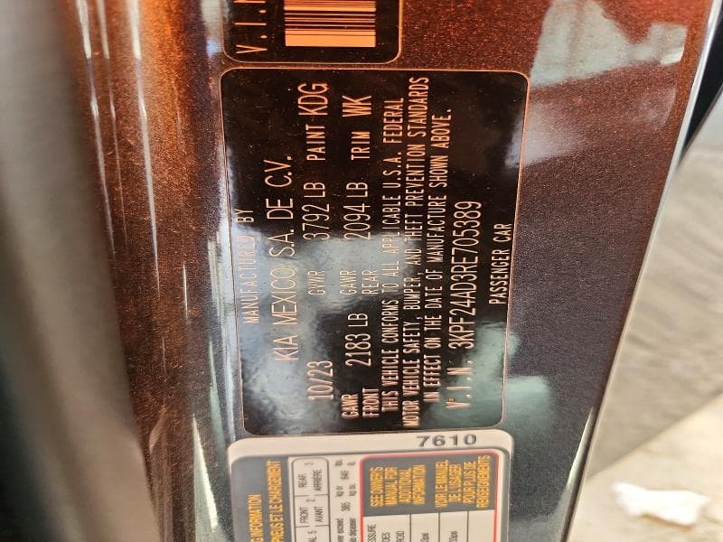 2024 KIA FORTE LXS 12