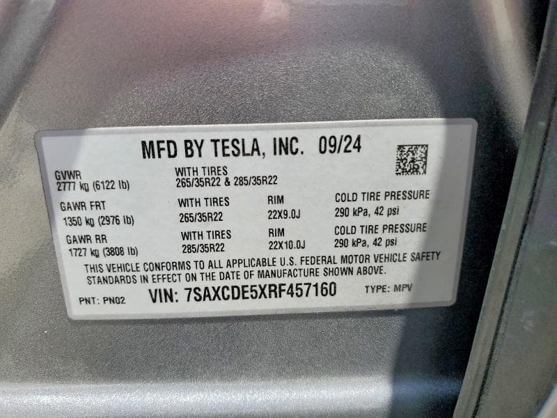 2024 TESLA MODEL X 12
