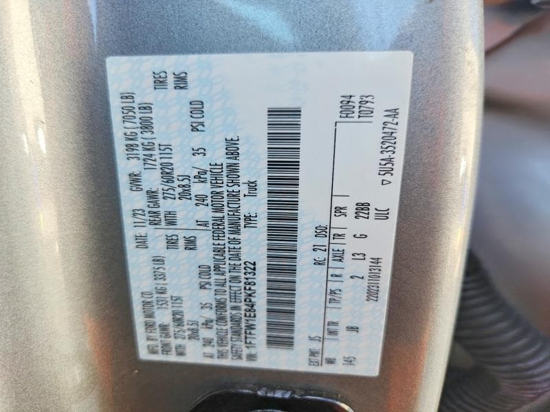 2023 FORD F150 SUPERCREW 12