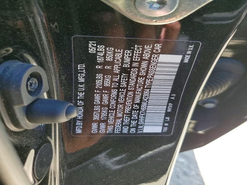 2021 HONDA CIVIC EX 12
