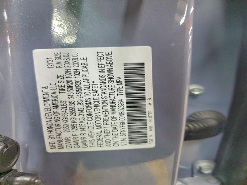 2022 HONDA PILOT ELITE 12