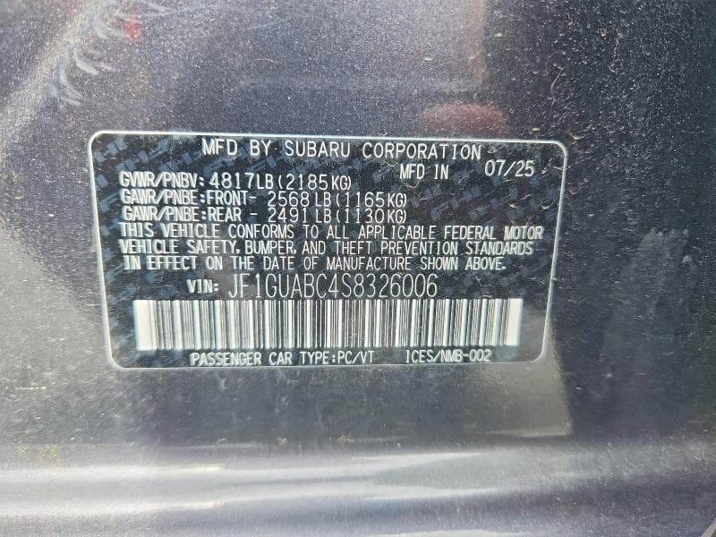 2025 SUBARU IMPREZA 12