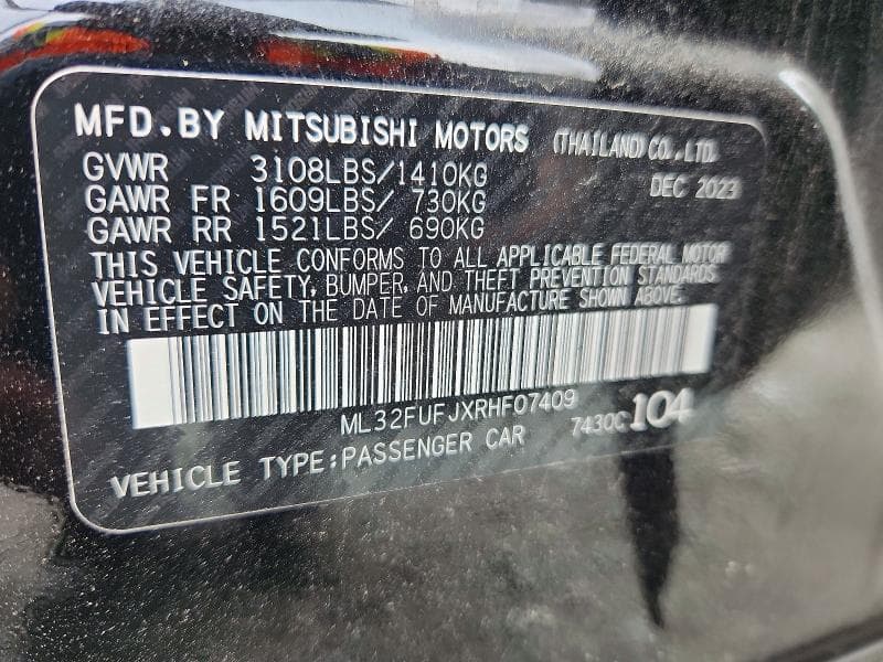 2024 MITSUBISHI MIRAGE G4 ES 13
