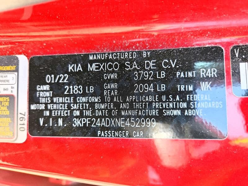 2022 KIA FORTE LXS 13