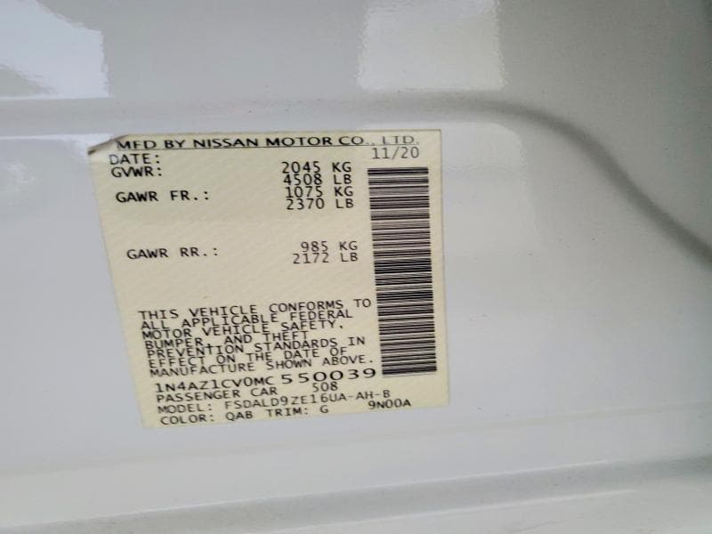 2021 NISSAN LEAF SV 13