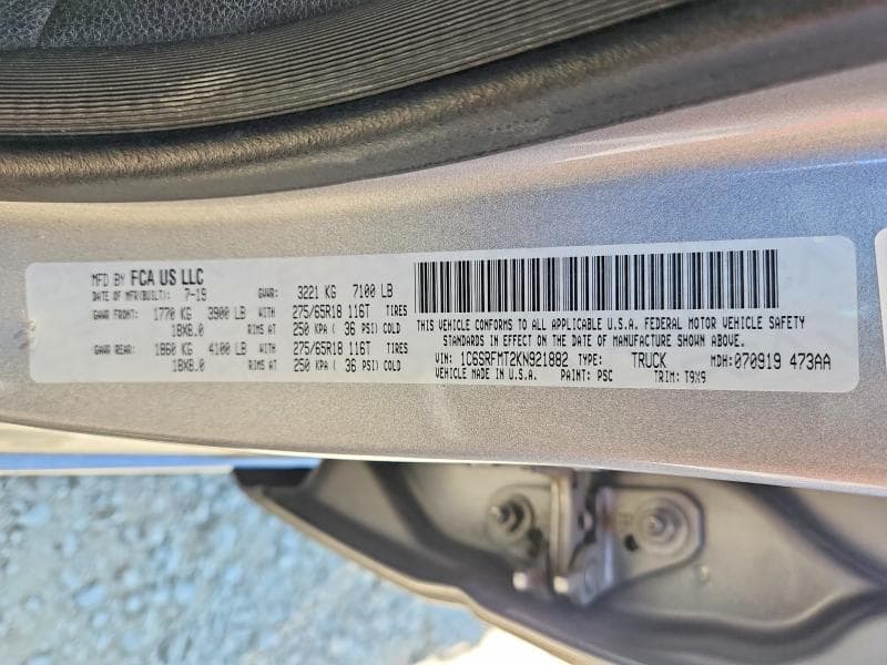 2019 RAM 1500 BIG HORN 12