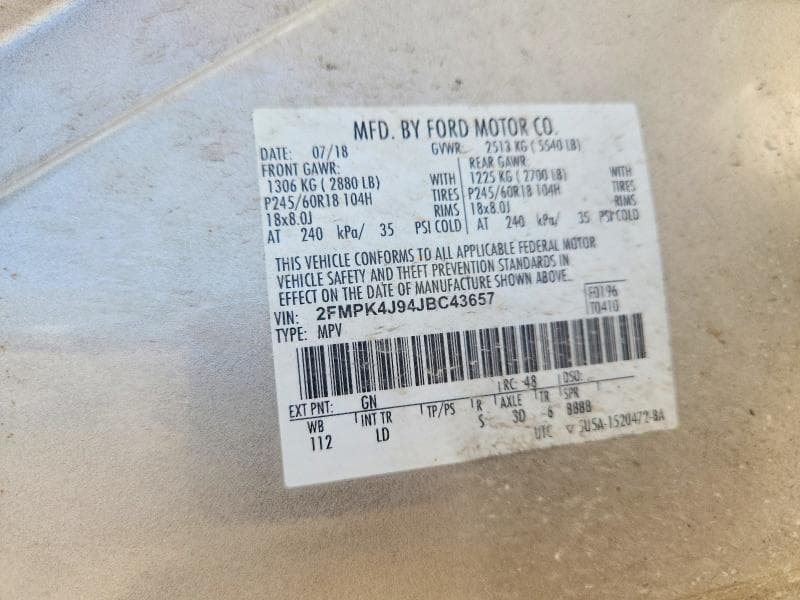 2018 FORD EDGE SEL 13