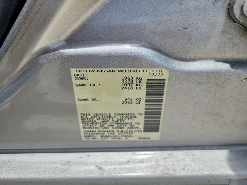 2023 NISSAN ALTIMA SV 12