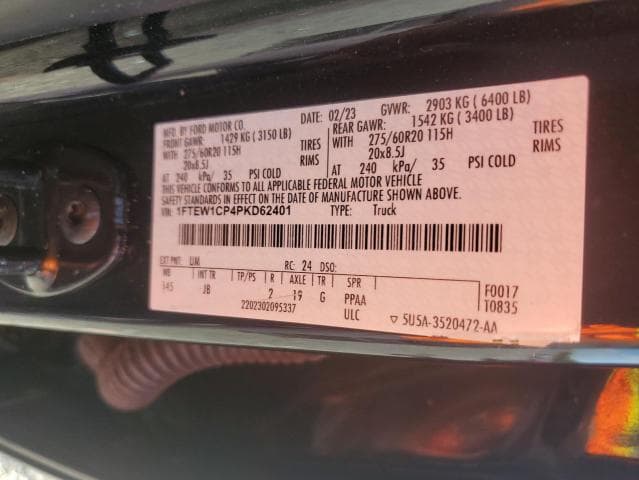 2023 FORD F150 SUPERCREW 12
