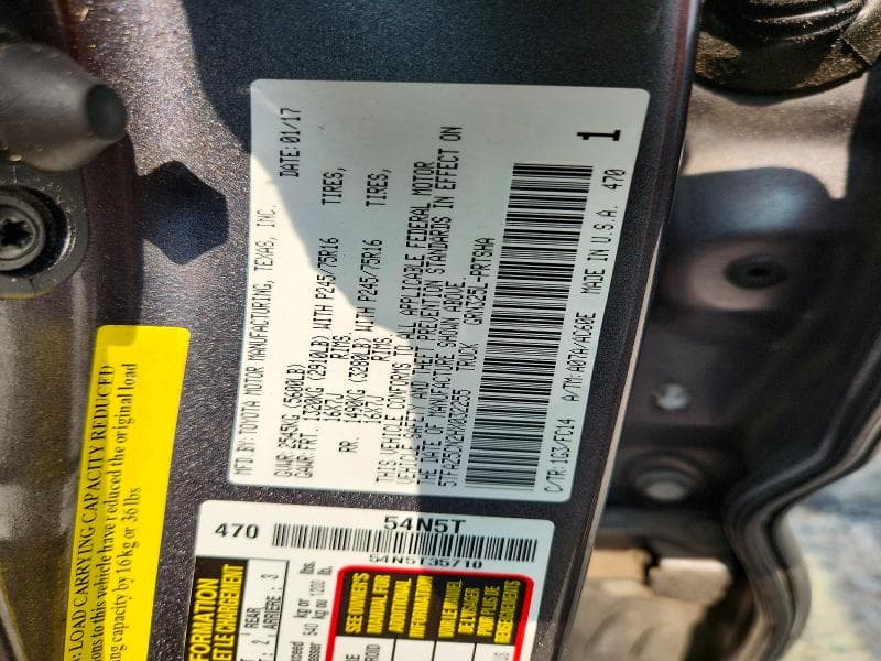 2017 TOYOTA TACOMA SR5 V6 12