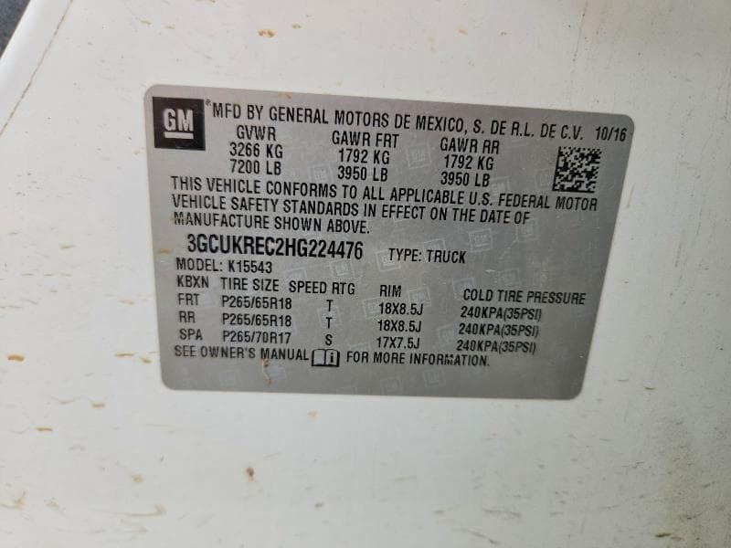 2017 CHEVROLET SILVERADO K1500 LT 12