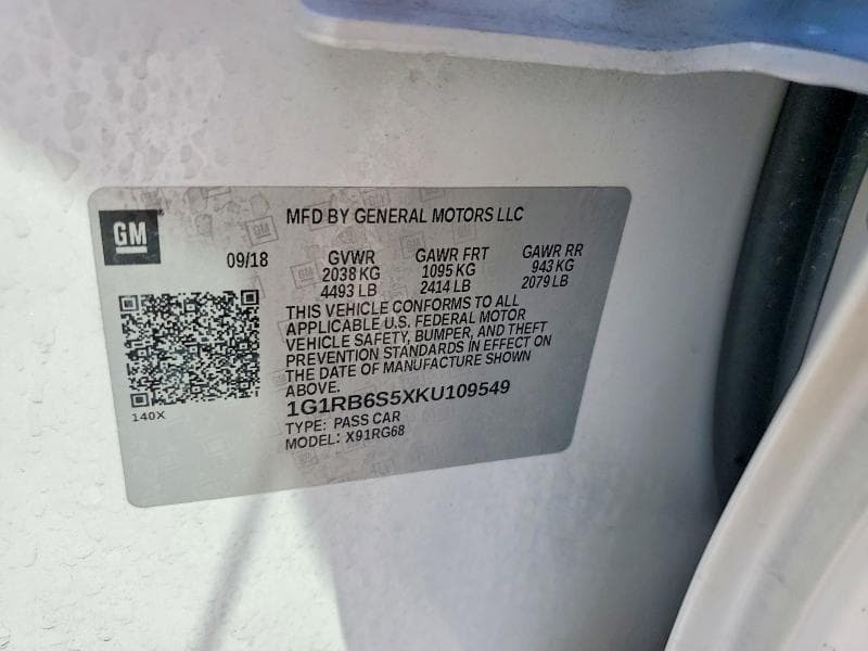 2019 CHEVROLET VOLT PREMIER 12