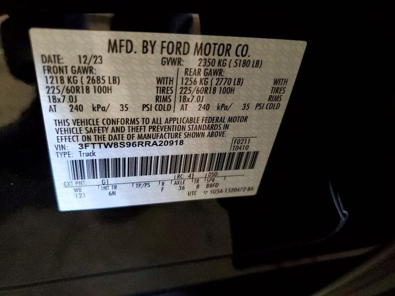 2024 FORD MAVERICK LARIAT 12