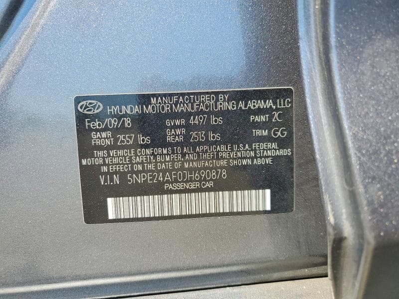 2018 HYUNDAI SONATA SE 13