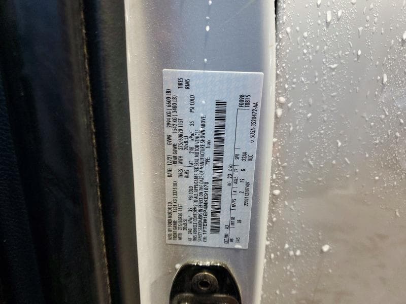 2021 FORD F150 SUPERCREW 12