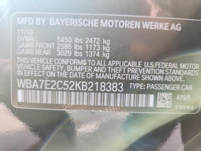 2019 BMW 740 I 13
