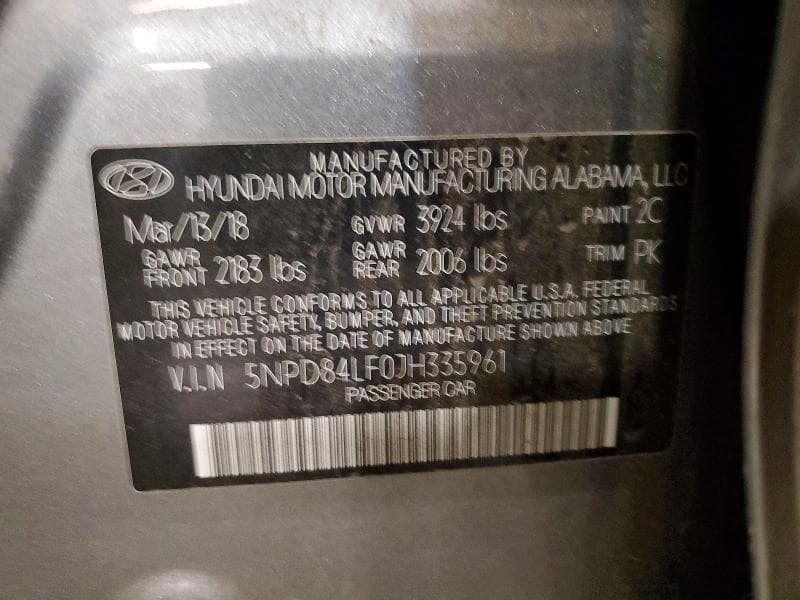 2018 HYUNDAI ELANTRA SEL 12