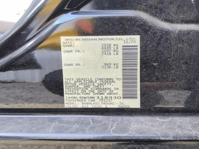 2021 NISSAN ALTIMA SV 5