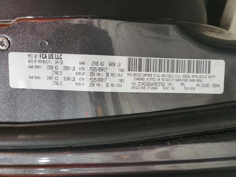 2019 DODGE GRAND CARAVAN SE 13