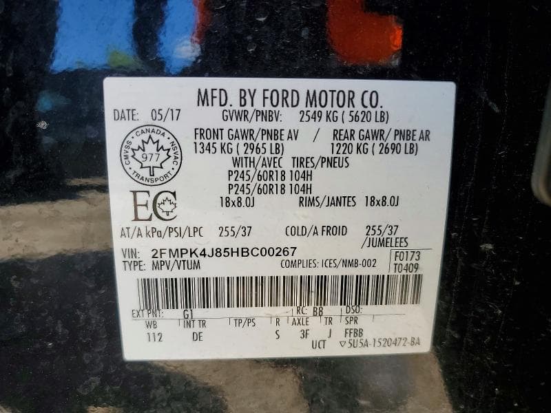 2017 FORD EDGE SEL 13
