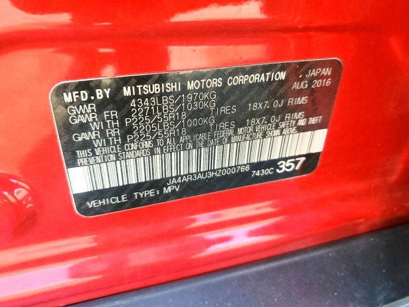 2017 MITSUBISHI OUTLANDER SPORT ES 13