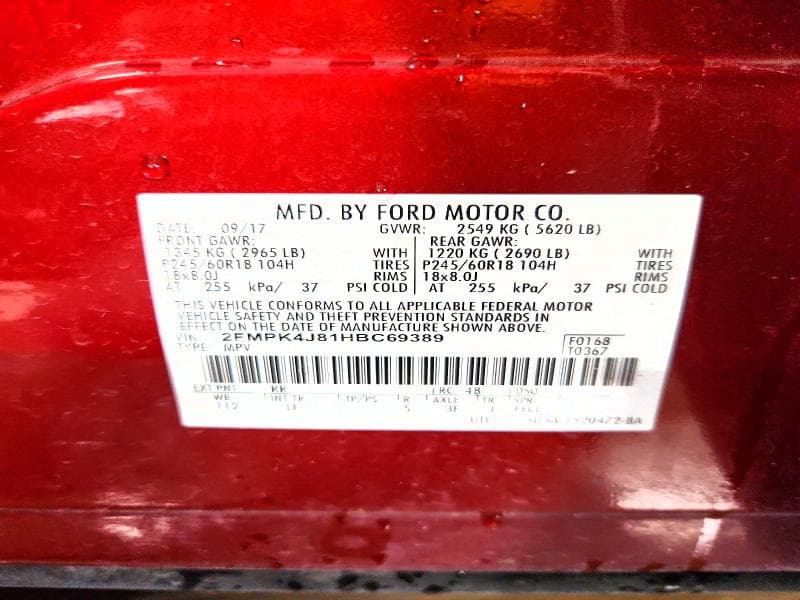 2017 FORD EDGE SEL 12
