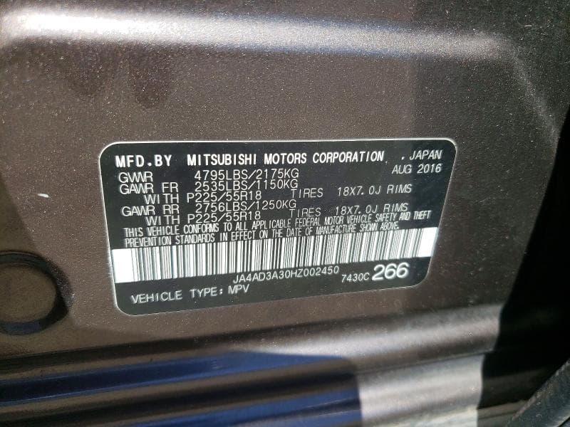 2017 MITSUBISHI OUTLANDER SE 14