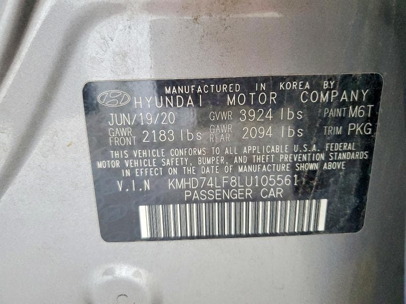 2020 HYUNDAI ELANTRA SE 13