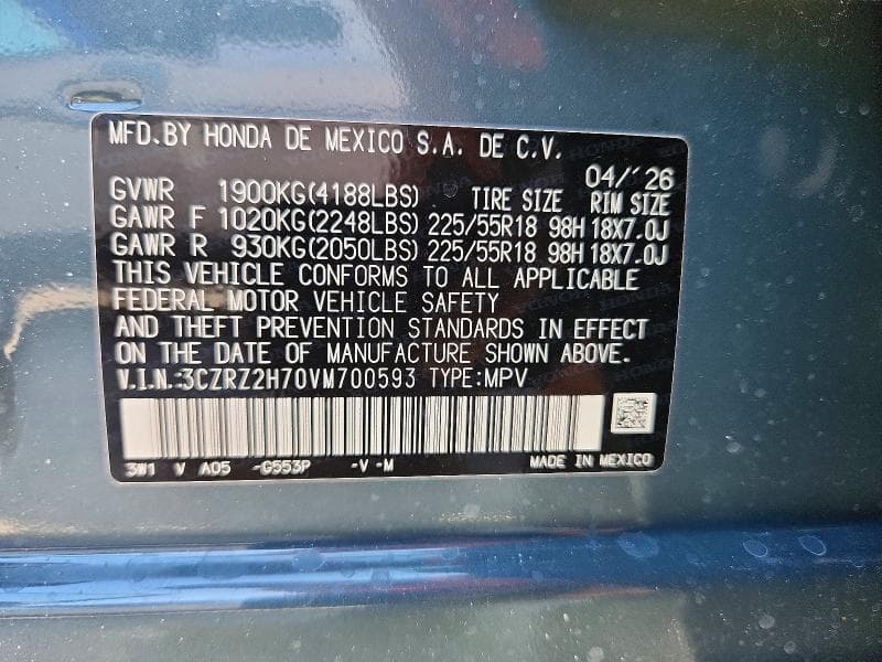 2027 HONDA HR-V EXL 13