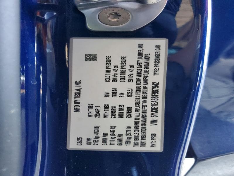 2025 TESLA MODEL 3 13