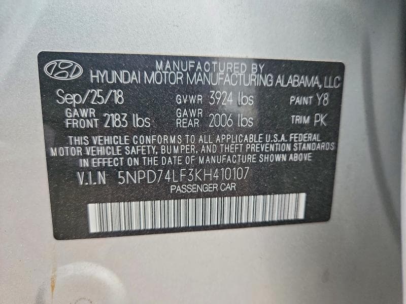2019 HYUNDAI ELANTRA SE 13