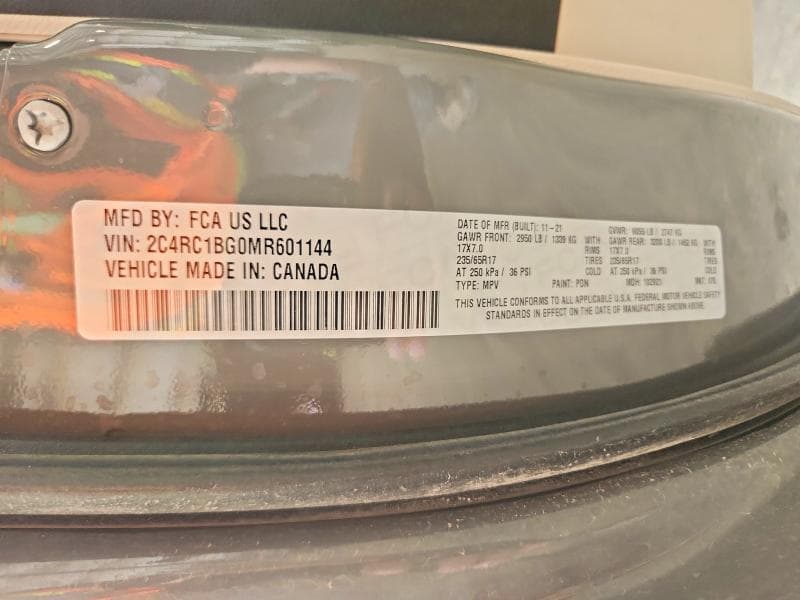 2021 CHRYSLER PACIFICA TOURING L 14