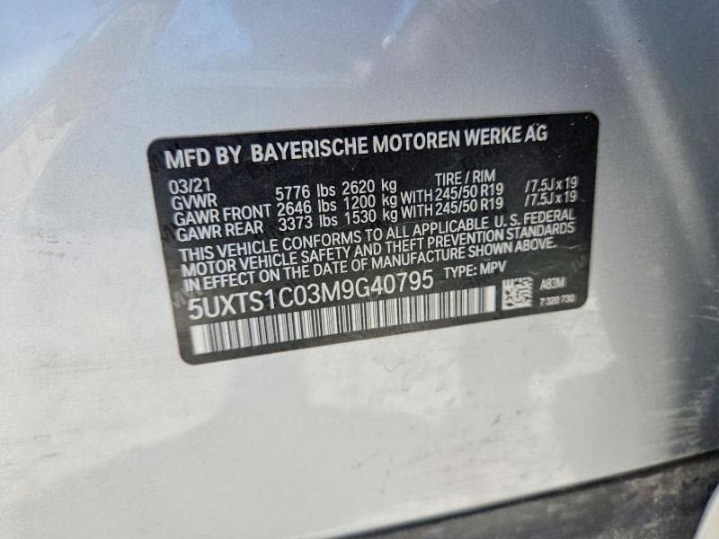 2021 BMW X3 XDRIVE30E 12