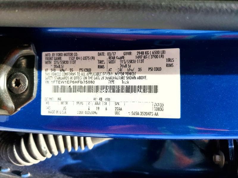 2017 FORD F150 SUPERCREW 13