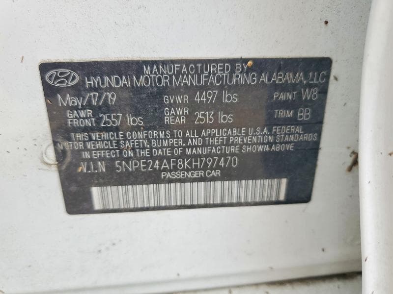2019 HYUNDAI SONATA SE 12